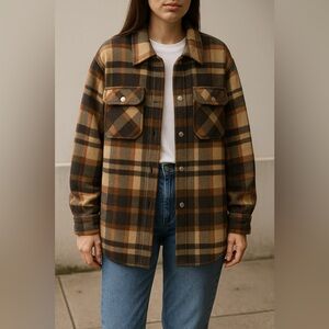 Unbranded Oversized Plaid Shacket Jacket Size XL